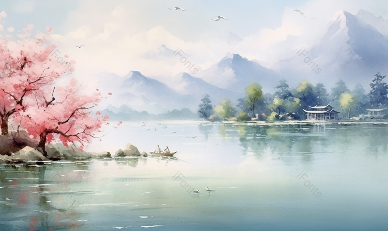 新中式水墨山水画,插画/手绘图,插画/手绘图库,插画/手绘图下载,插画/手绘